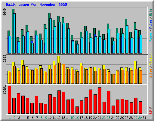 Daily usage for November 2025