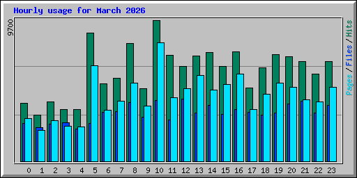 Hourly usage for March 2026